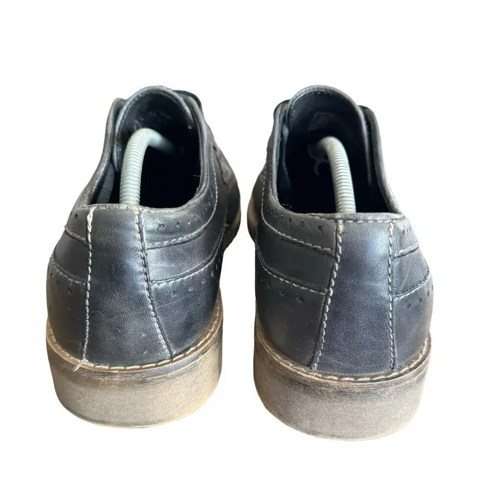 Bed Stu Beacon Mens Size 12 Black Garment Oxford Wingtip Shoes